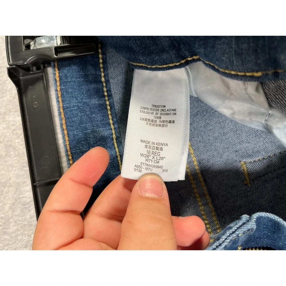 Levi's 505 Jeans Boys 16 Blue‎ Denim Stretch Everyday Wear Regular Tapered Leg